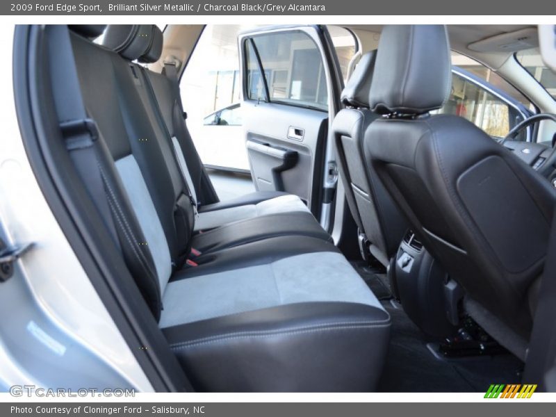 Brilliant Silver Metallic / Charcoal Black/Grey Alcantara 2009 Ford Edge Sport