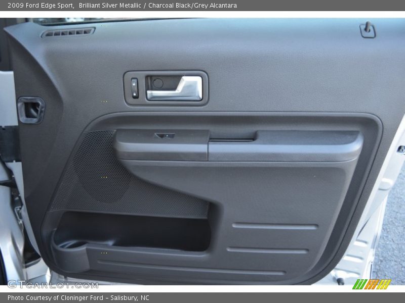Brilliant Silver Metallic / Charcoal Black/Grey Alcantara 2009 Ford Edge Sport