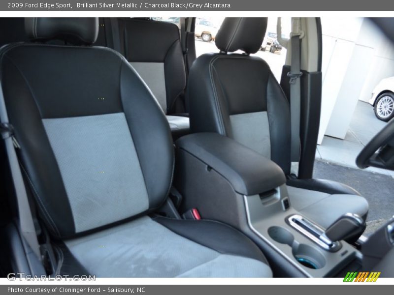 Brilliant Silver Metallic / Charcoal Black/Grey Alcantara 2009 Ford Edge Sport