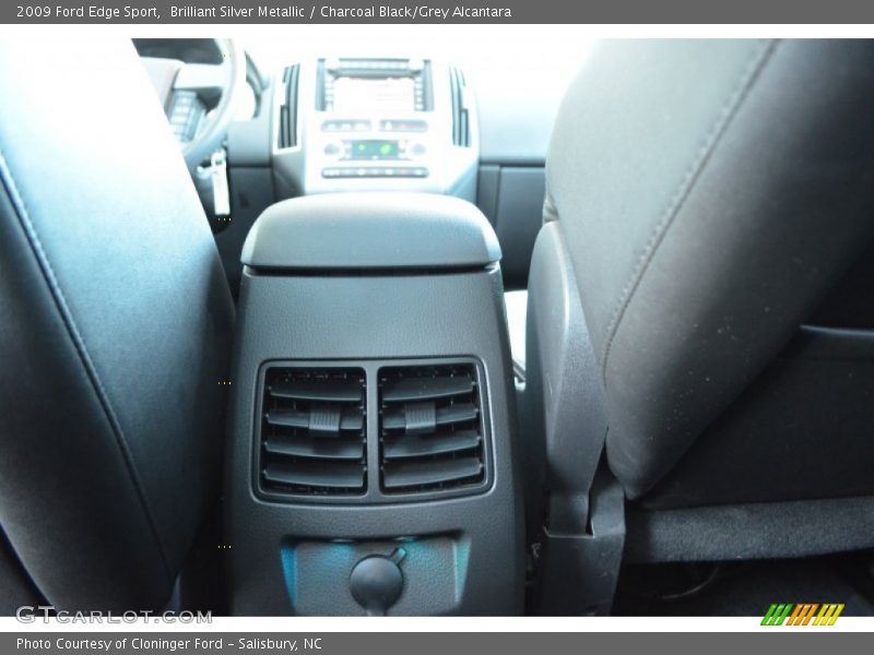Brilliant Silver Metallic / Charcoal Black/Grey Alcantara 2009 Ford Edge Sport