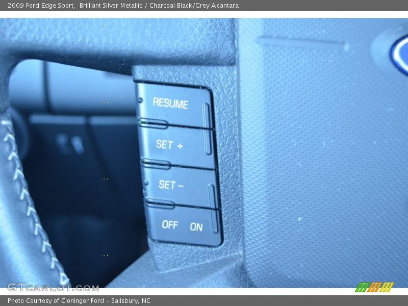 Brilliant Silver Metallic / Charcoal Black/Grey Alcantara 2009 Ford Edge Sport