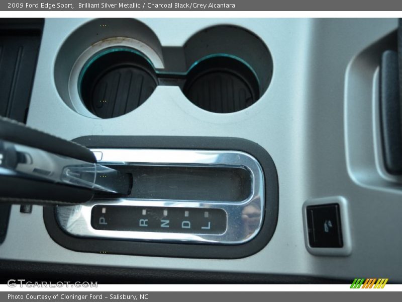 Brilliant Silver Metallic / Charcoal Black/Grey Alcantara 2009 Ford Edge Sport