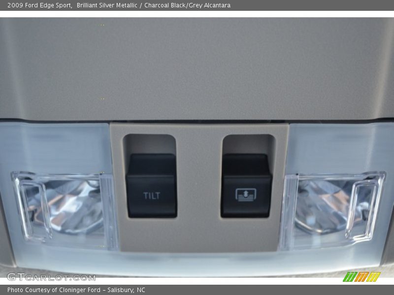 Brilliant Silver Metallic / Charcoal Black/Grey Alcantara 2009 Ford Edge Sport