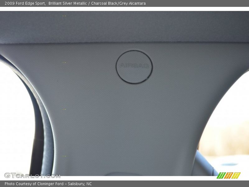 Brilliant Silver Metallic / Charcoal Black/Grey Alcantara 2009 Ford Edge Sport
