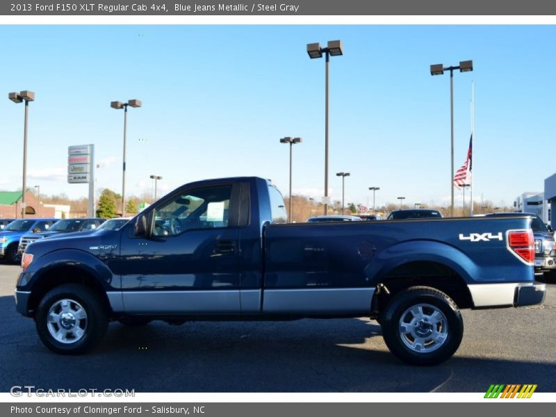 Blue Jeans Metallic / Steel Gray 2013 Ford F150 XLT Regular Cab 4x4