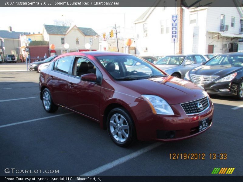 Sonoma Sunset Red / Charcoal/Steel 2007 Nissan Sentra 2.0 SL