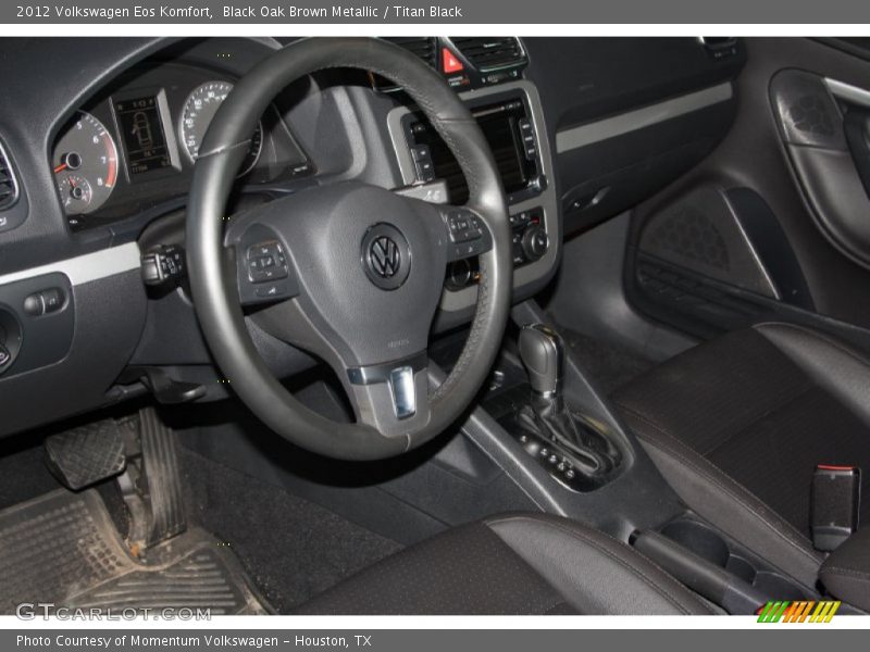 Black Oak Brown Metallic / Titan Black 2012 Volkswagen Eos Komfort