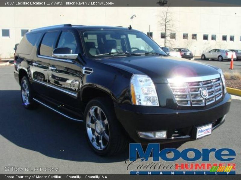 Black Raven / Ebony/Ebony 2007 Cadillac Escalade ESV AWD