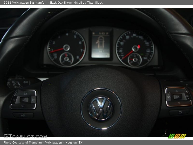 Black Oak Brown Metallic / Titan Black 2012 Volkswagen Eos Komfort
