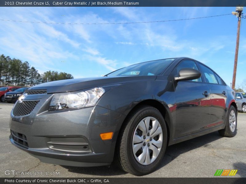 Cyber Gray Metallic / Jet Black/Medium Titanium 2013 Chevrolet Cruze LS