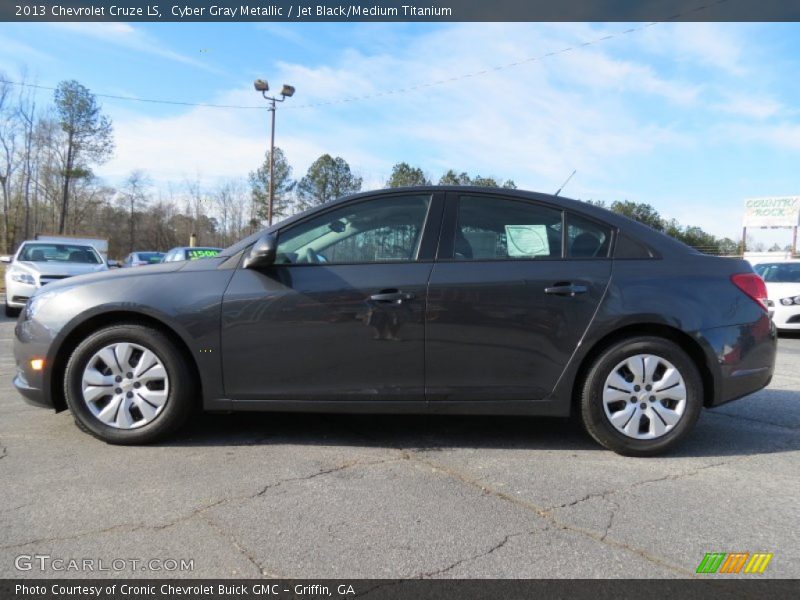 Cyber Gray Metallic / Jet Black/Medium Titanium 2013 Chevrolet Cruze LS