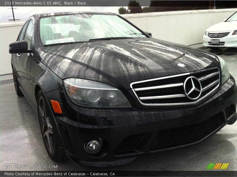 Black / Black 2010 Mercedes-Benz C 63 AMG