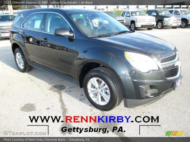 Ashen Gray Metallic / Jet Black 2013 Chevrolet Equinox LS AWD