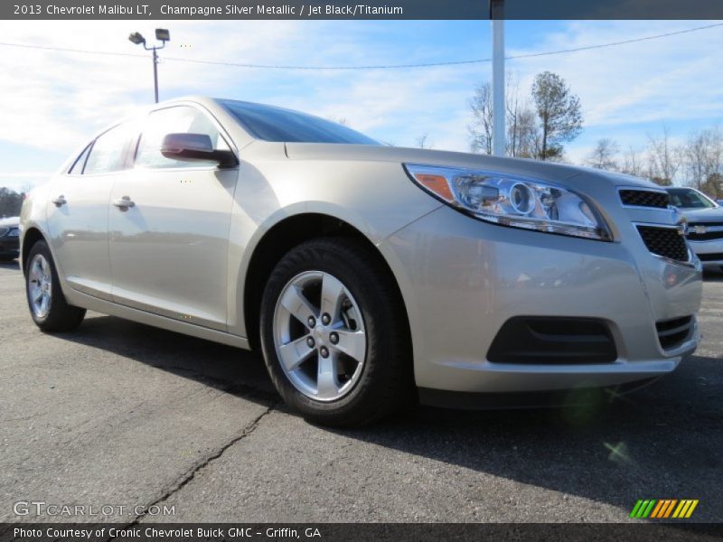 Champagne Silver Metallic / Jet Black/Titanium 2013 Chevrolet Malibu LT
