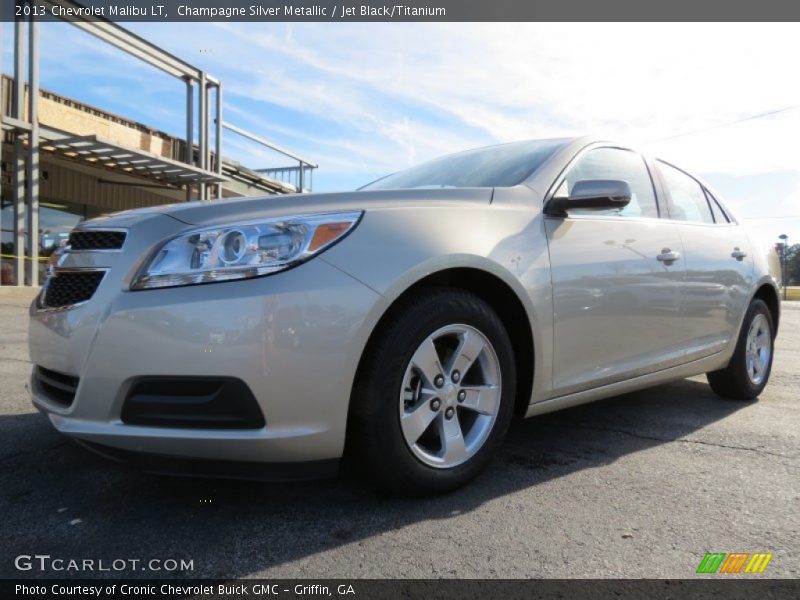 Champagne Silver Metallic / Jet Black/Titanium 2013 Chevrolet Malibu LT