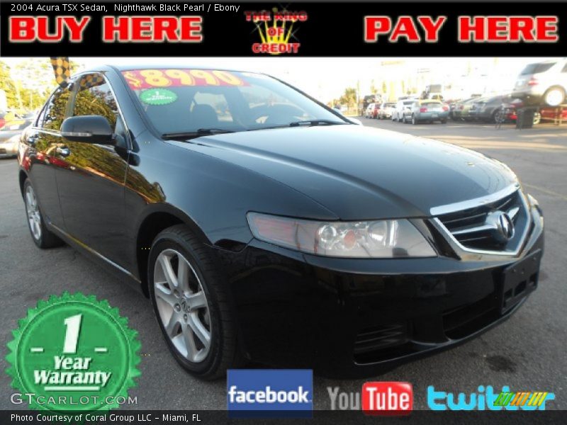 Nighthawk Black Pearl / Ebony 2004 Acura TSX Sedan