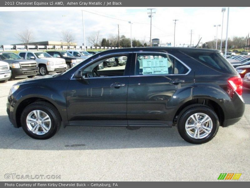Ashen Gray Metallic / Jet Black 2013 Chevrolet Equinox LS AWD