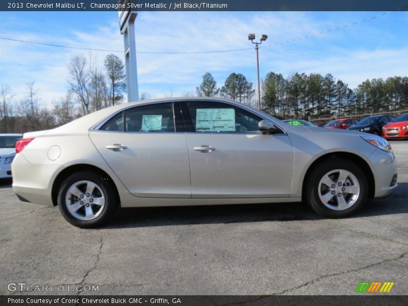 Champagne Silver Metallic / Jet Black/Titanium 2013 Chevrolet Malibu LT