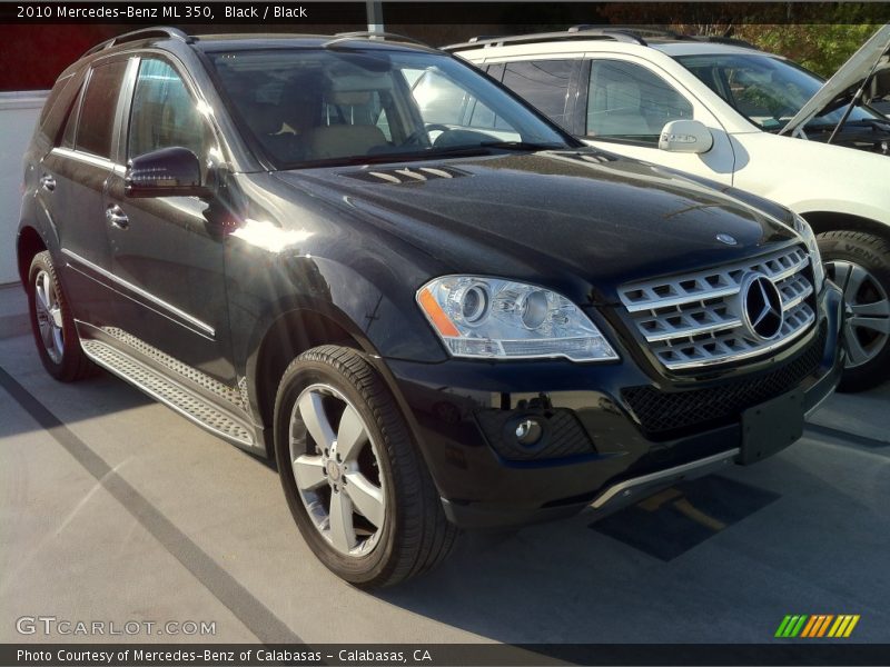 Black / Black 2010 Mercedes-Benz ML 350