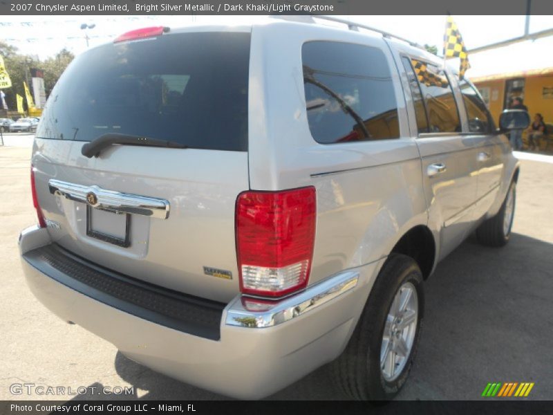 Bright Silver Metallic / Dark Khaki/Light Graystone 2007 Chrysler Aspen Limited