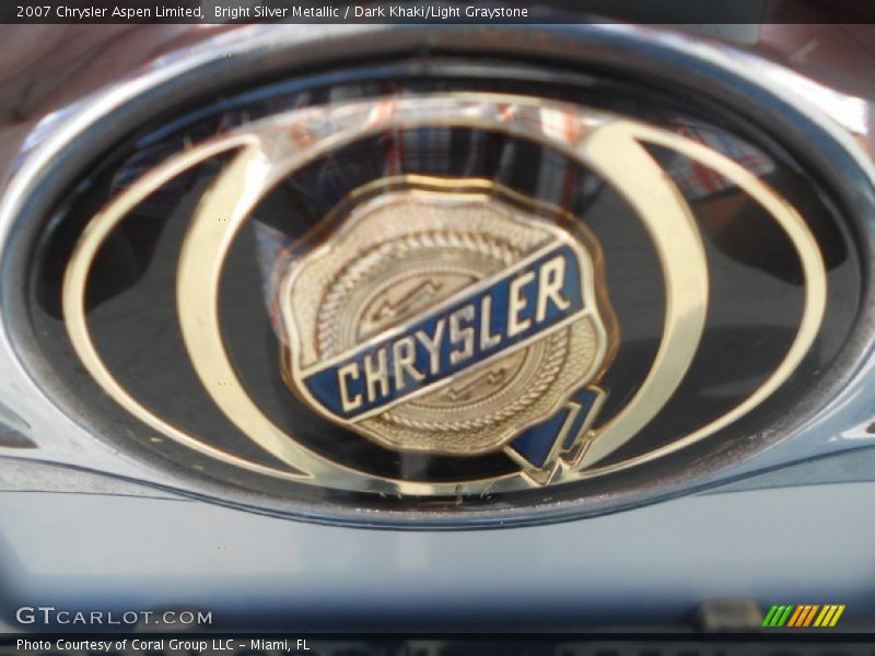Bright Silver Metallic / Dark Khaki/Light Graystone 2007 Chrysler Aspen Limited