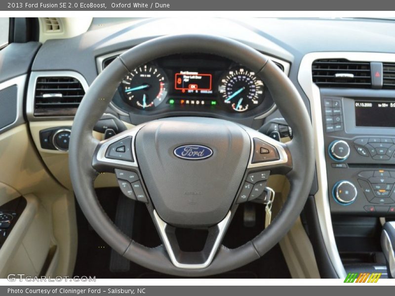 Oxford White / Dune 2013 Ford Fusion SE 2.0 EcoBoost