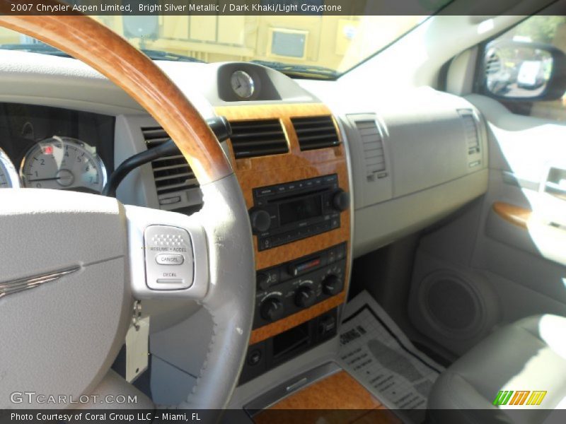 Bright Silver Metallic / Dark Khaki/Light Graystone 2007 Chrysler Aspen Limited