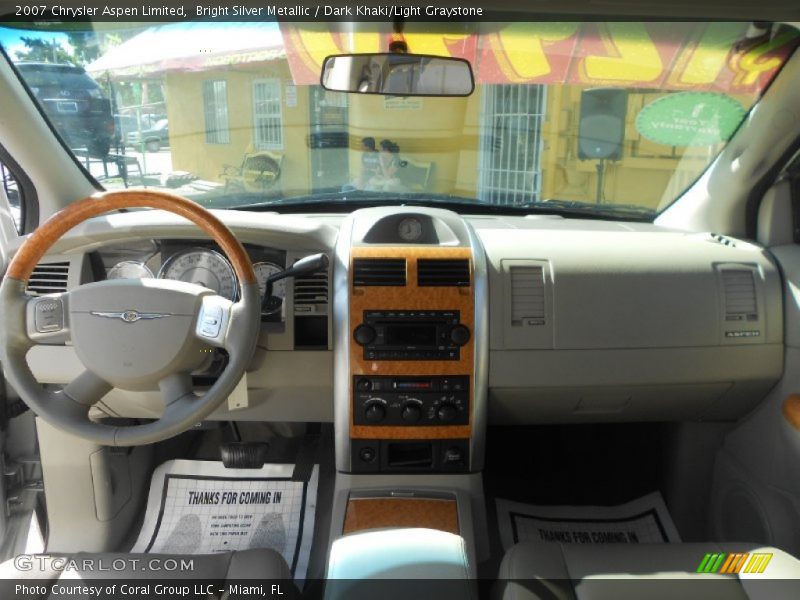 Bright Silver Metallic / Dark Khaki/Light Graystone 2007 Chrysler Aspen Limited