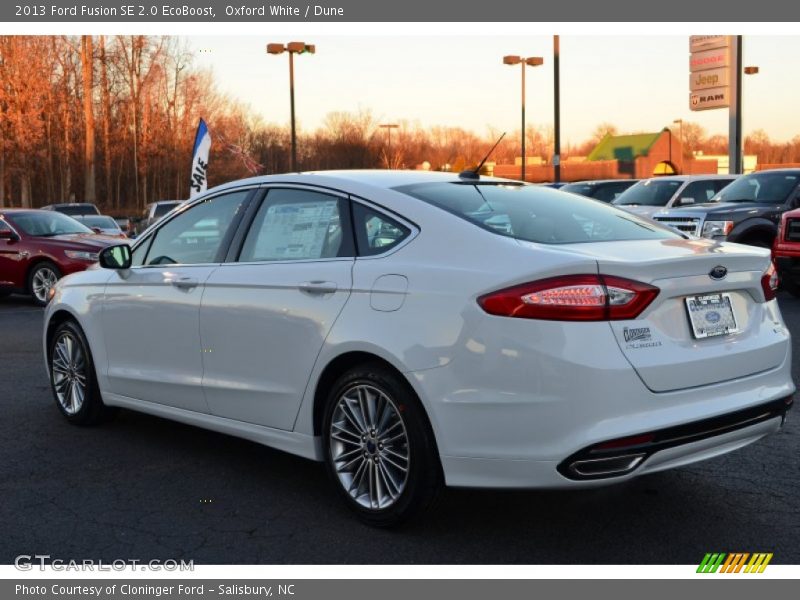 Oxford White / Dune 2013 Ford Fusion SE 2.0 EcoBoost