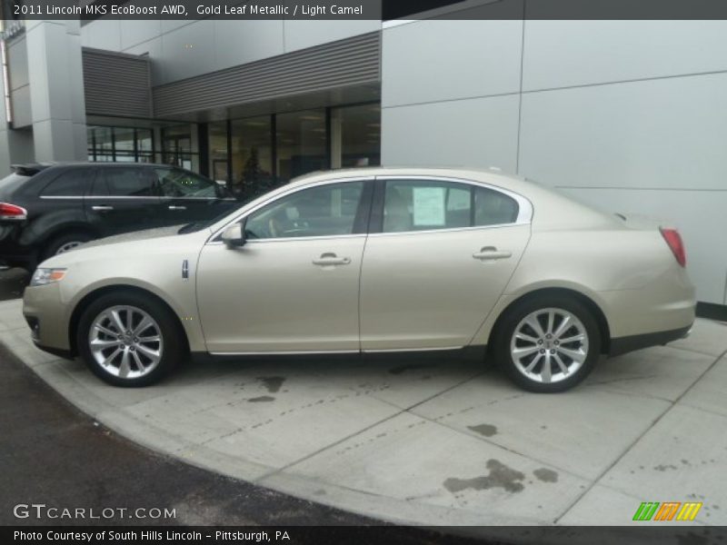 Gold Leaf Metallic / Light Camel 2011 Lincoln MKS EcoBoost AWD