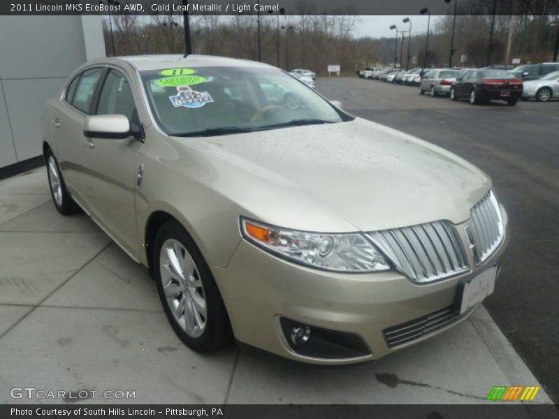 Gold Leaf Metallic / Light Camel 2011 Lincoln MKS EcoBoost AWD