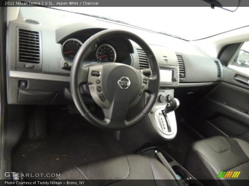 Aspen White / Charcoal 2012 Nissan Sentra 2.0 SL