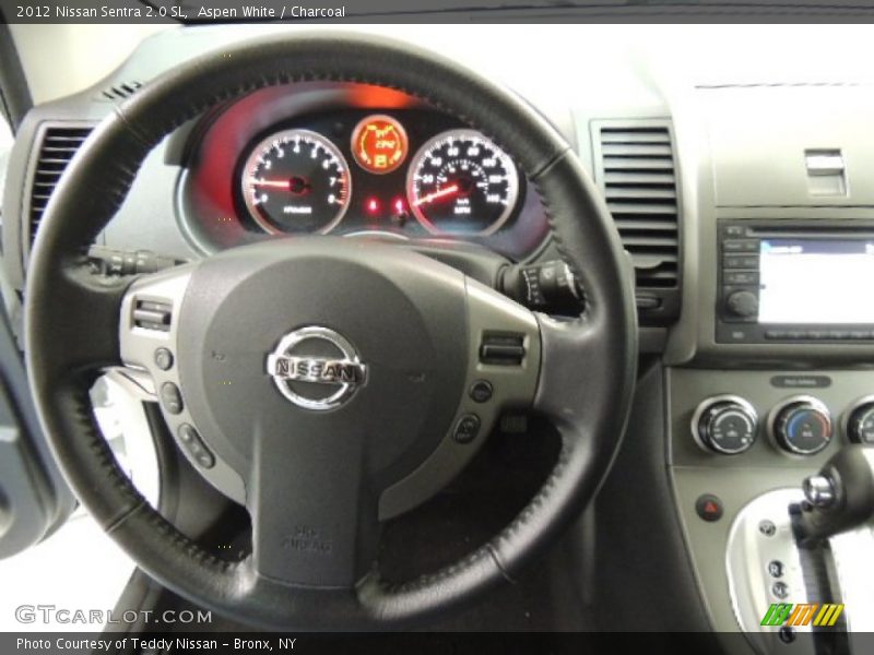 Aspen White / Charcoal 2012 Nissan Sentra 2.0 SL