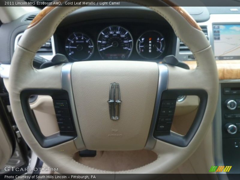 Gold Leaf Metallic / Light Camel 2011 Lincoln MKS EcoBoost AWD