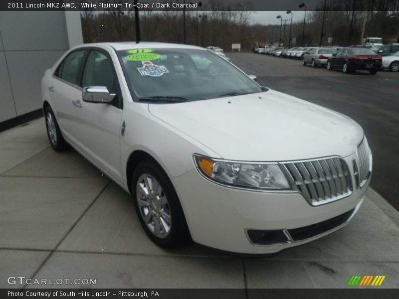 White Platinum Tri-Coat / Dark Charcoal 2011 Lincoln MKZ AWD