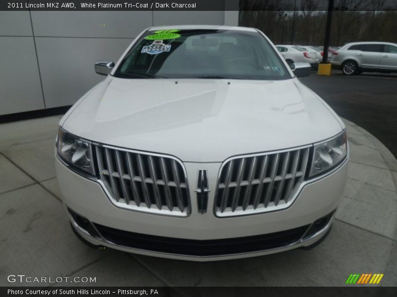 White Platinum Tri-Coat / Dark Charcoal 2011 Lincoln MKZ AWD