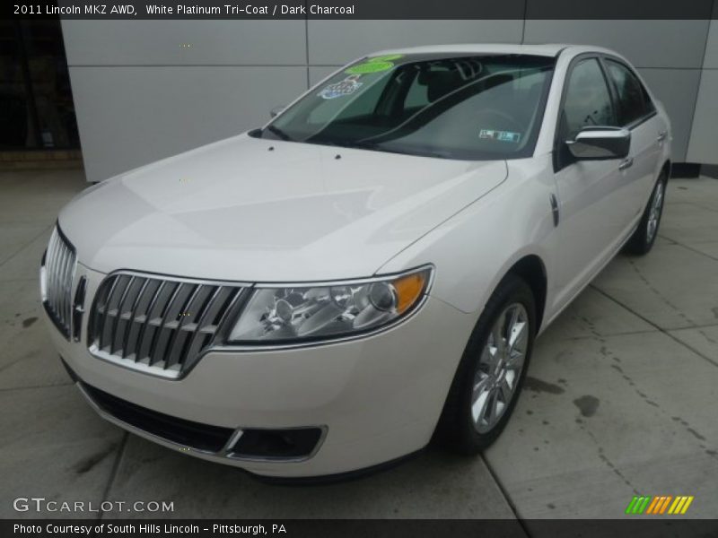 White Platinum Tri-Coat / Dark Charcoal 2011 Lincoln MKZ AWD