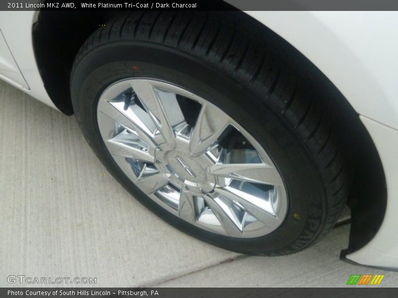 White Platinum Tri-Coat / Dark Charcoal 2011 Lincoln MKZ AWD