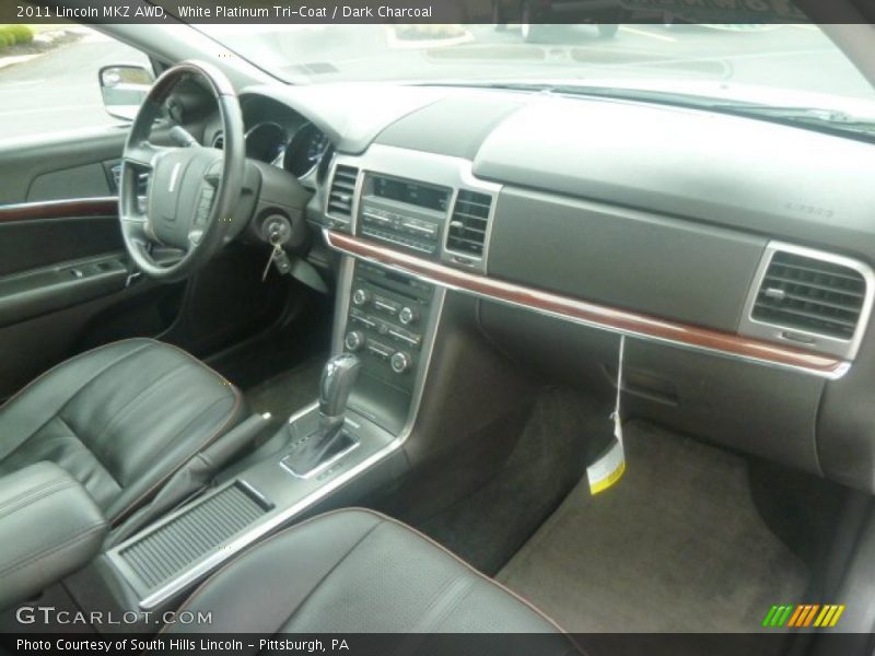 White Platinum Tri-Coat / Dark Charcoal 2011 Lincoln MKZ AWD
