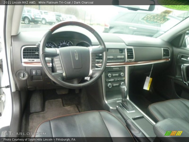 White Platinum Tri-Coat / Dark Charcoal 2011 Lincoln MKZ AWD