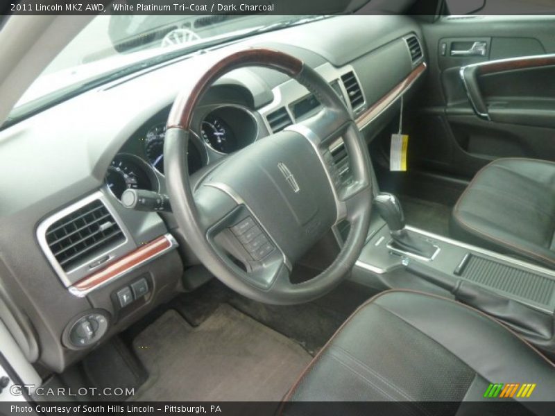 White Platinum Tri-Coat / Dark Charcoal 2011 Lincoln MKZ AWD