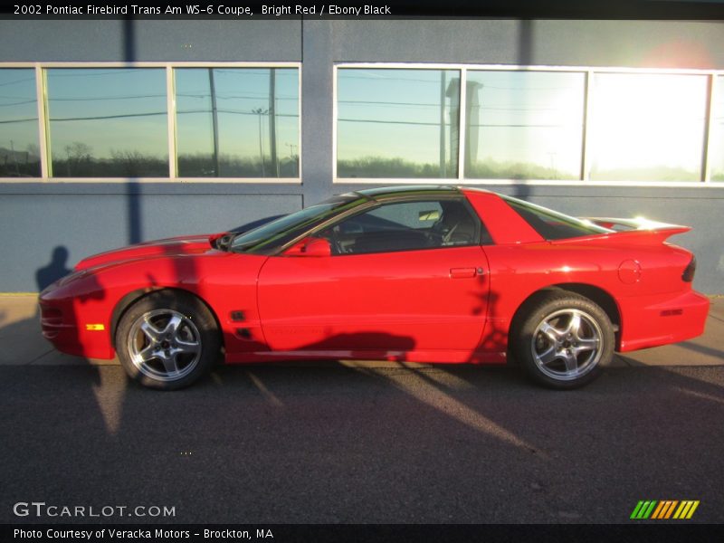 Bright Red / Ebony Black 2002 Pontiac Firebird Trans Am WS-6 Coupe