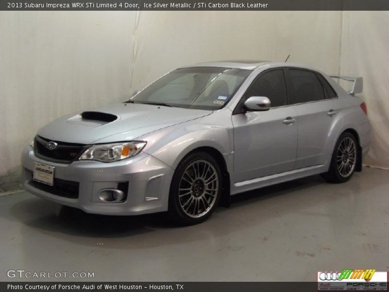 Ice Silver Metallic / STi Carbon Black Leather 2013 Subaru Impreza WRX STi Limited 4 Door