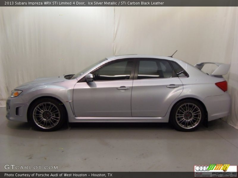 Ice Silver Metallic / STi Carbon Black Leather 2013 Subaru Impreza WRX STi Limited 4 Door