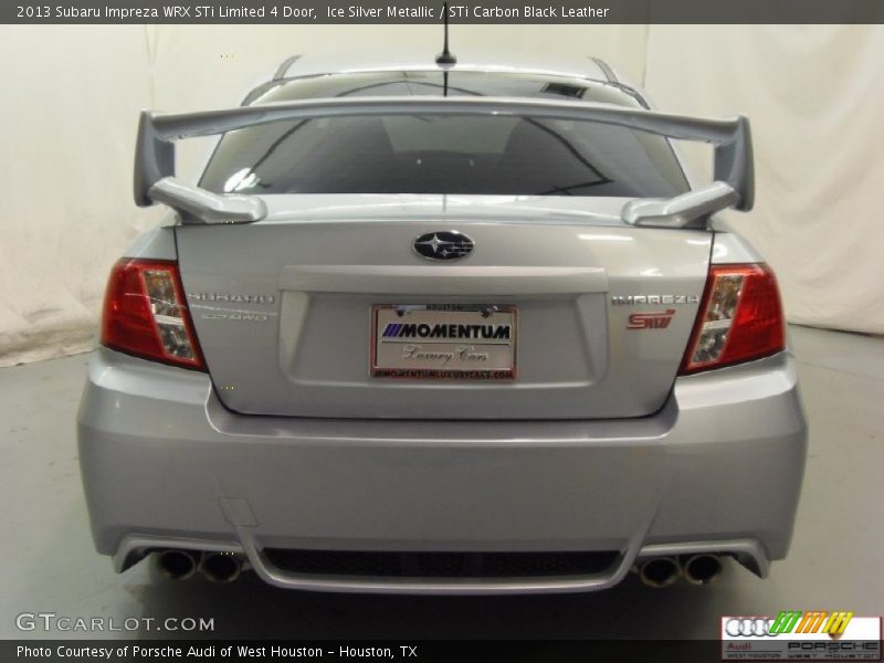 Ice Silver Metallic / STi Carbon Black Leather 2013 Subaru Impreza WRX STi Limited 4 Door