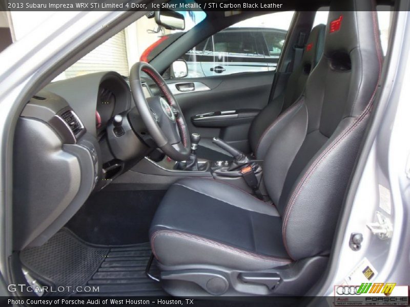 Ice Silver Metallic / STi Carbon Black Leather 2013 Subaru Impreza WRX STi Limited 4 Door