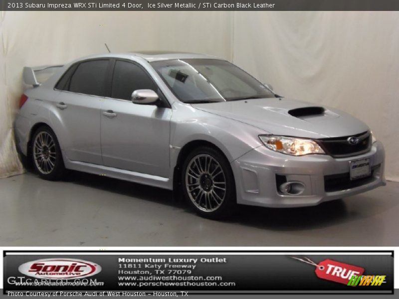 Ice Silver Metallic / STi Carbon Black Leather 2013 Subaru Impreza WRX STi Limited 4 Door