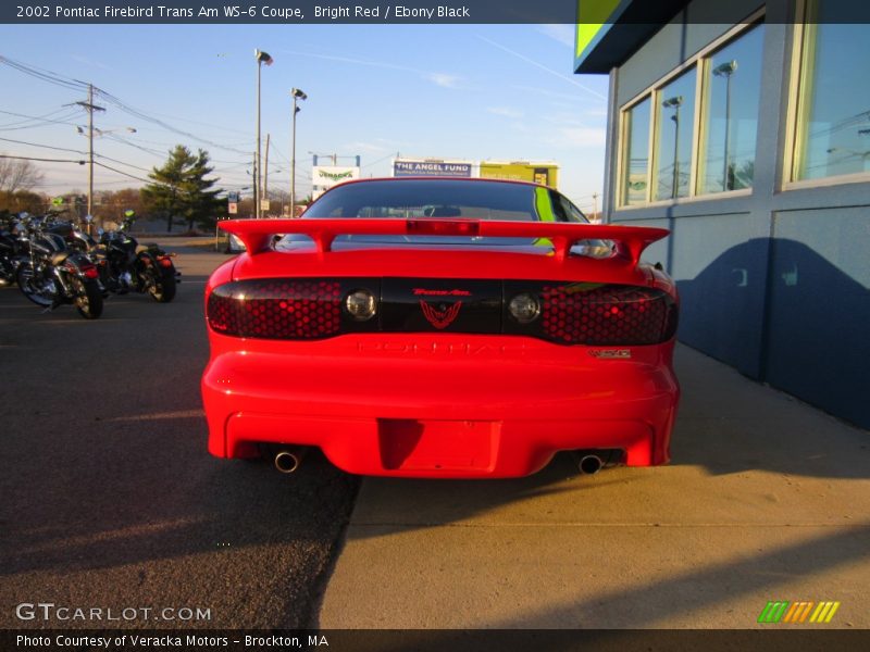 Bright Red / Ebony Black 2002 Pontiac Firebird Trans Am WS-6 Coupe