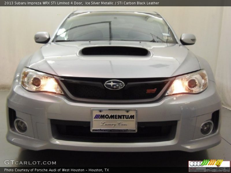 Ice Silver Metallic / STi Carbon Black Leather 2013 Subaru Impreza WRX STi Limited 4 Door