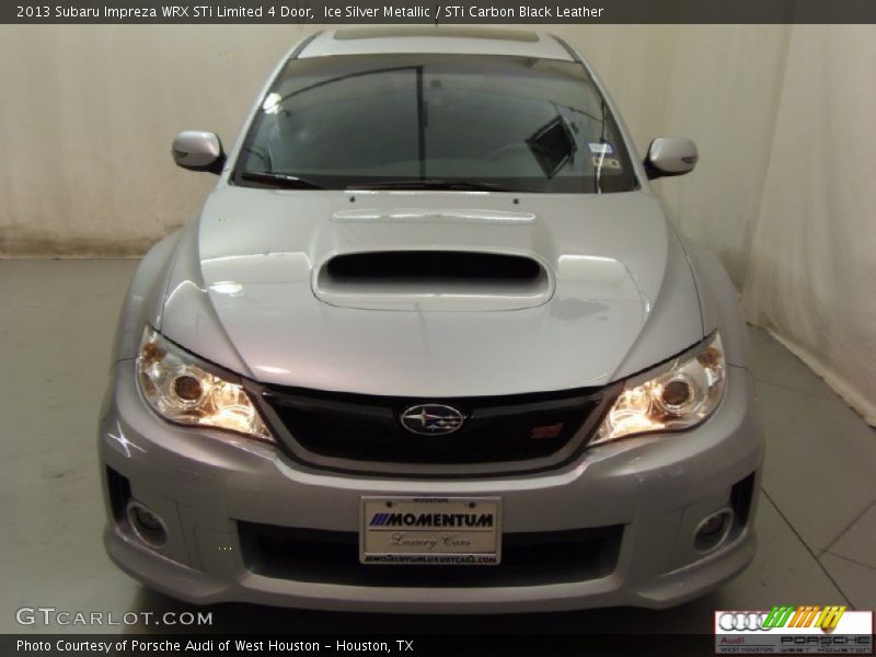 Ice Silver Metallic / STi Carbon Black Leather 2013 Subaru Impreza WRX STi Limited 4 Door